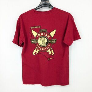 Indian Motorcycle T-Shirt Men Size L San Diego Rider Group 2040 Biker Casual Art